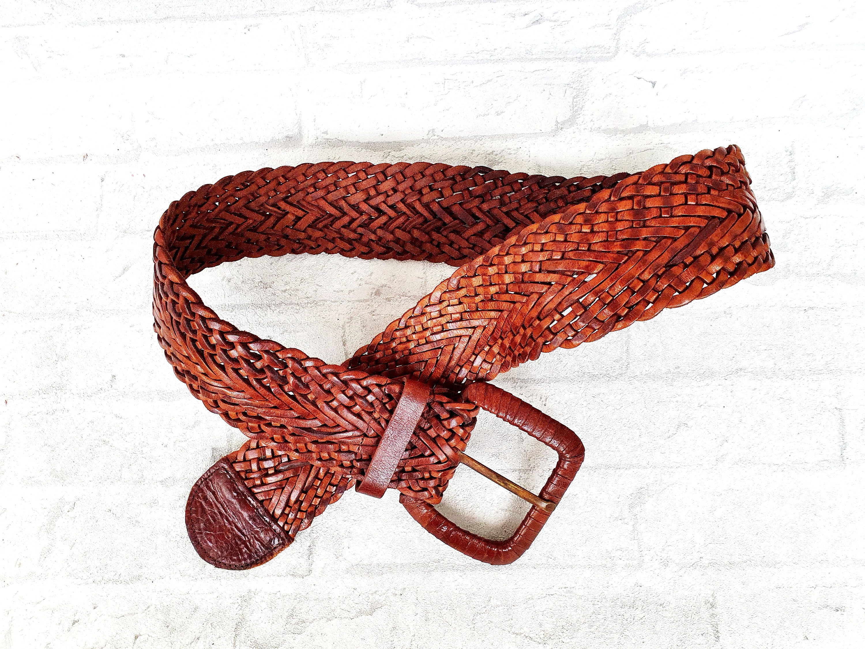 Anciennes Sangles De Cowboy Weaver, éperons Et Rowels En Cuir Marron Foncé, Occasion