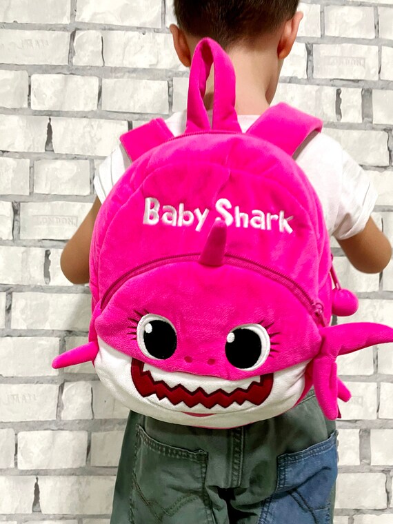Baby shark plush backpack hotsell