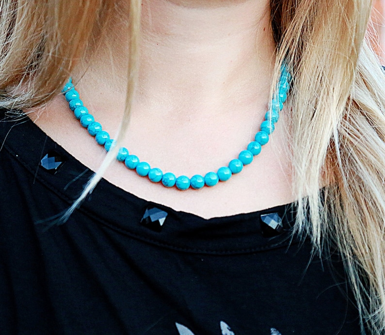 Turquoise jewelry new mother gift beaded necklace Turquoise Necklace Statement necklace Boho necklace Statement jewelry Boho jewelry Tribal