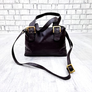 visconti womens leather tote brown leather bag Vintage tote bag womens handbag Vintage womens bag Handle Bag womens boho bag