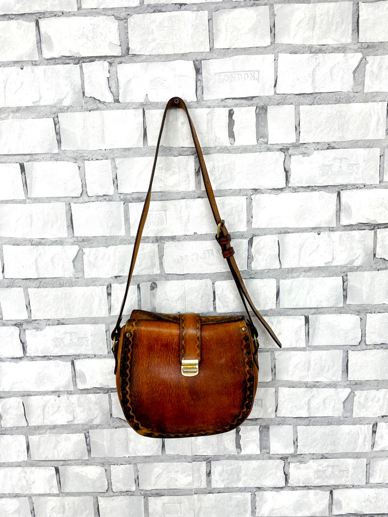brown leather bag saddle bag shoulder bag womens bag crossbody handbag crossbody bag Everyday bag Boho Bag womens Handbag image 8