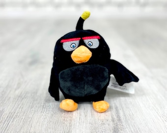 Angry Birds Plush toys Vintage Black Bomb Bird  toys 6.5" collectible toy plush bird toy Children's Toy Toy kids Toy