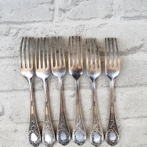 Vintage Serving Forks German silver Forks Melchior Forks Soviet vintage kitchen decor Collectible Forks Vintage silverware image 7