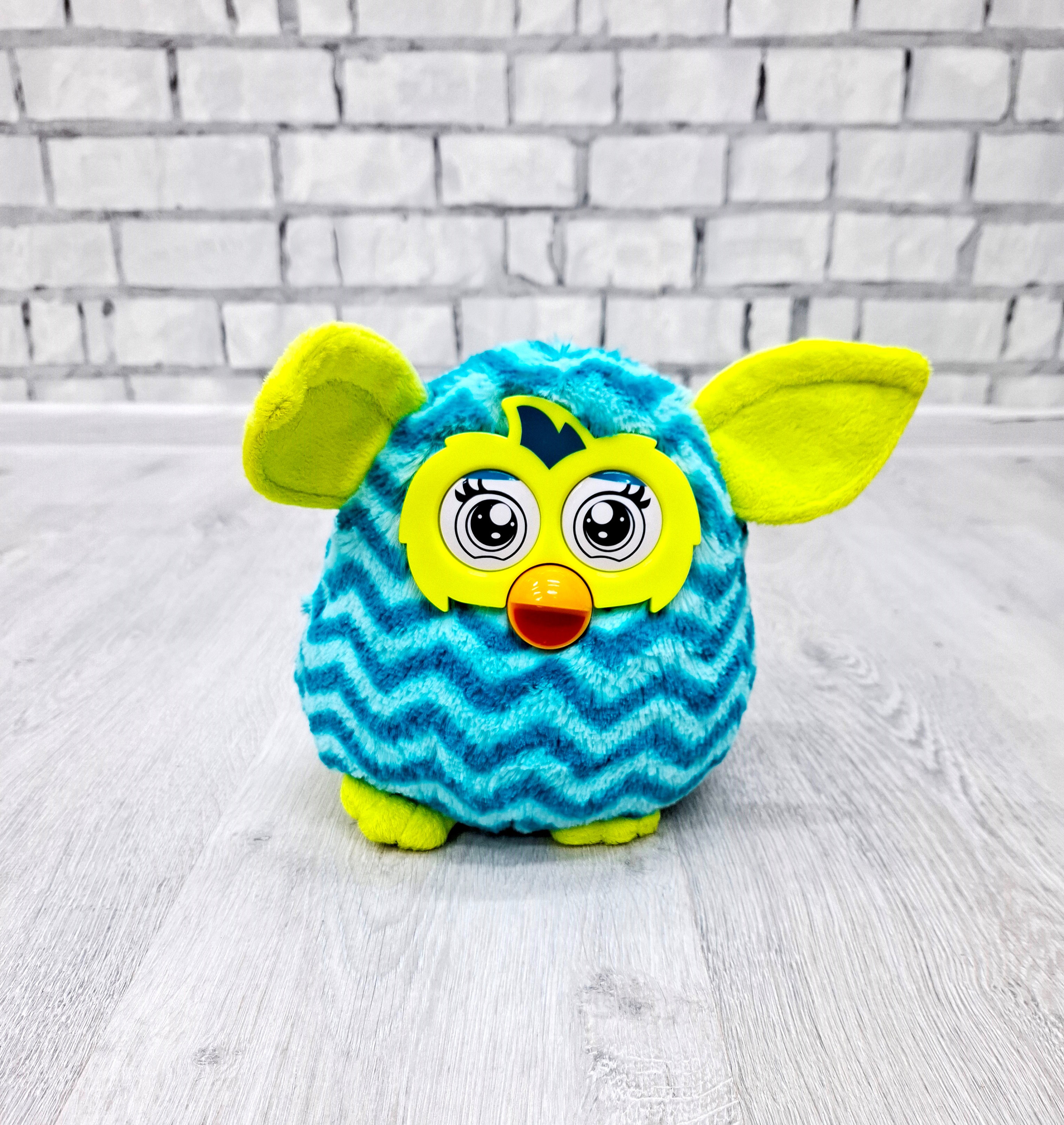 Peluche Furby 1999 - Modèle 70-800 Grenouille Verte - Yeux Bleus - RARE (Occasion)