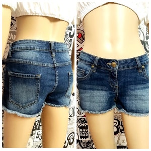 Women's Clothing denim shorts Vintage womens shorts sister gift Jean Shorts M Summer shorts Booty shorts cutoffs image 1