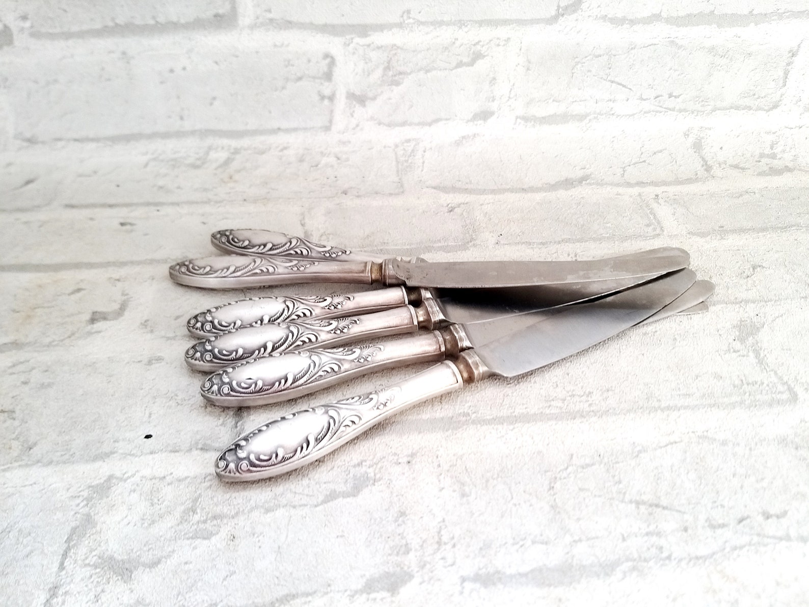 German silver knives Vintage kitchen collectibles Cutlery Etsy