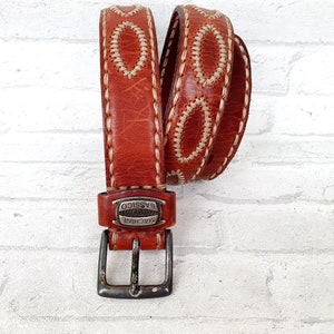 leather belt Vintage mens leather belt M Genuine leather accessories levis belt leather boho belt boho accessories image 4