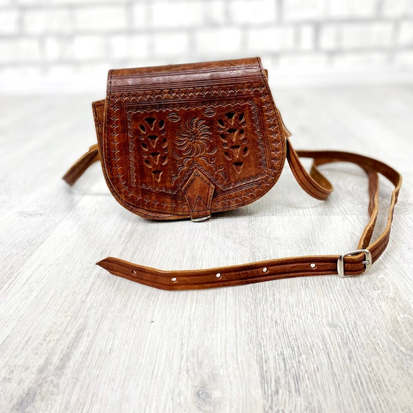 SMALL saddle bag boho leather Handbag Leather shoulder bag women bag leather brown Leather bag leather crossbody handbag crossbody bag