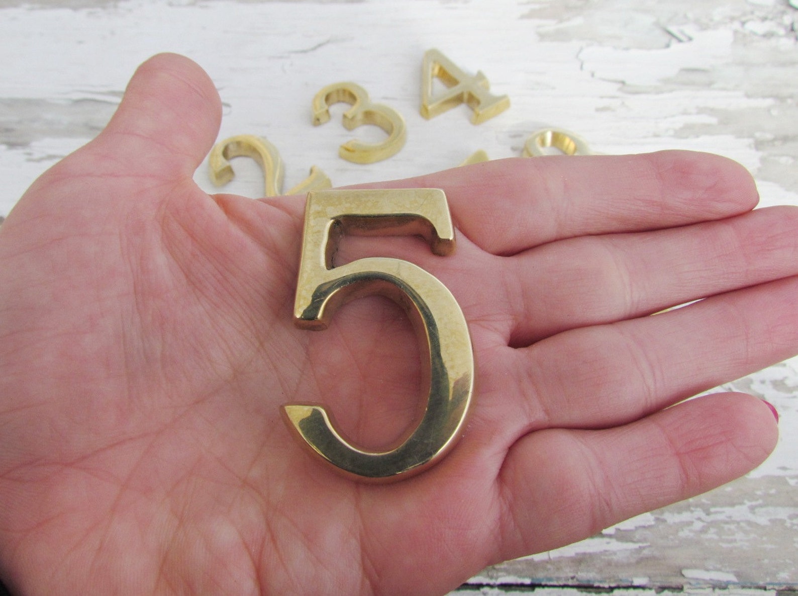 Vintage Number Brass Number Door Numbers Room Number Home Etsy