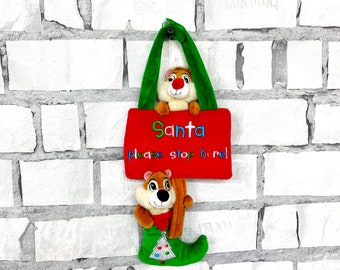 Weihnachtsgeschenk Chip and Dale Plüschtiere 12 "Weihnachtsbaumspielzeug Vintage Weihnachtsdekor Sammlerstück Weihnachten Tierspielzeug