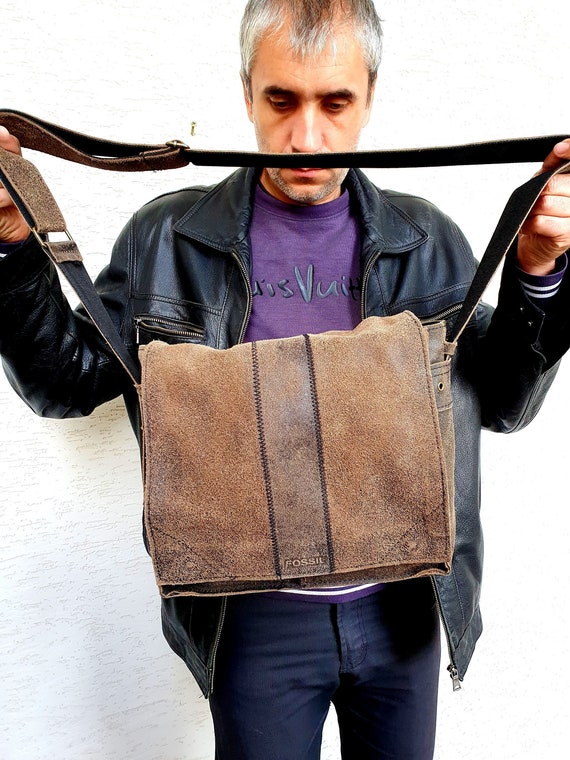 Bolso de cuero para hombre Bolso de hombre Bolso cruzado Vintage Bolso  crossbody bag para hombre