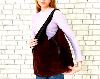suede leather bag womens  bag Vintage Market Bag tote bag womens handbag  leather Handbags  hobo bag  Shoulder Bag