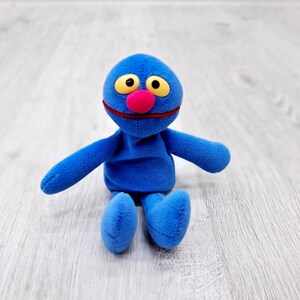 Pelúcia vintage do Grover da Vila Sésamo dos anos 90, 19 cm, item colecionável para crianças e bebês.
