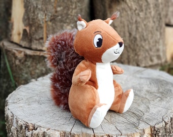 Stuffed  squirrel Plush toys Vintage soft squirrel toys 7.5" collectible toy plush animals toys Children's Toy  kids Toy Stuffed Animal Toy