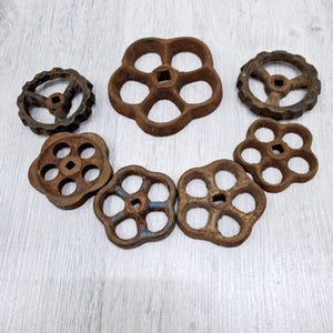 LOT OF 3 Water Faucet Metal Valve Knob craft supplies Industrial Supply Valve Handles Industrial Knob Spigot Handle Water Spigot