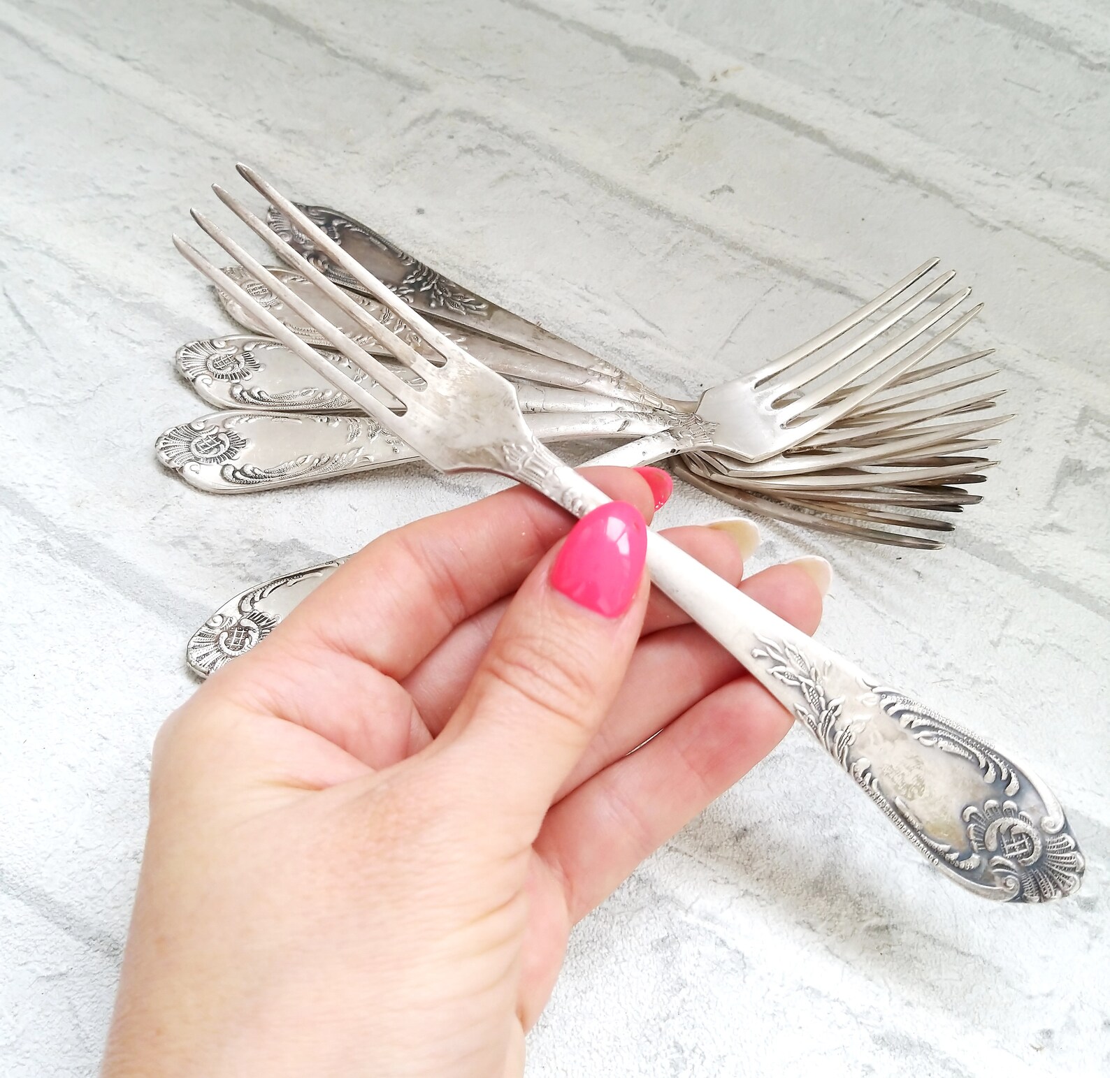 Vintage Serving Forks German Silver Forks Melchior Forks Etsy