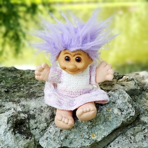 Troll Doll Vintage puple troll toys Vintage Troll doll 9&quot; collectible toy  Children&#39;s Toy Troll Vintage kids Toy Stuffed doll Soft Toy
