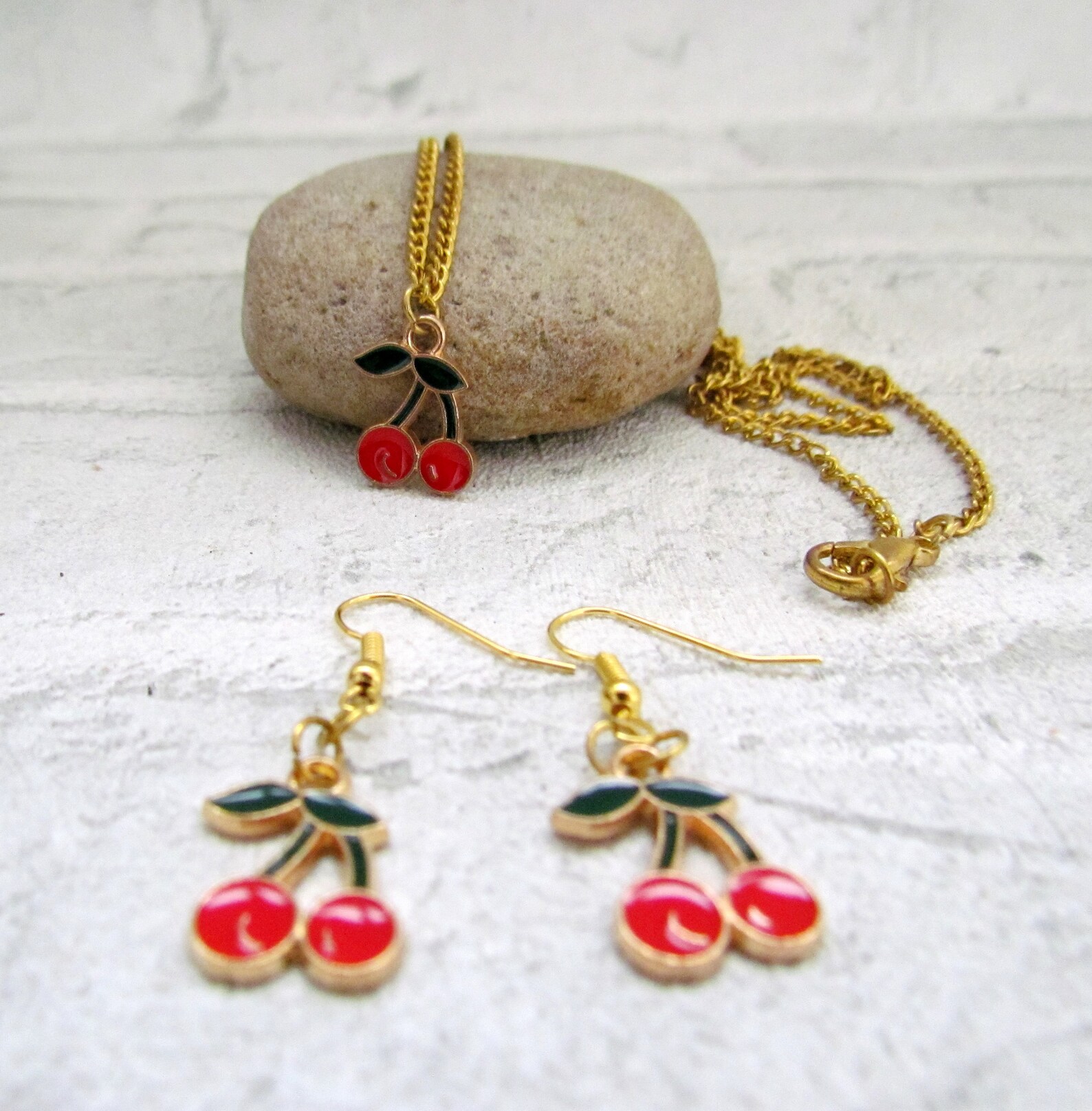 Dangle Earrings Cherry Jewelry Cherry Earring Cherries Cherry - Etsy