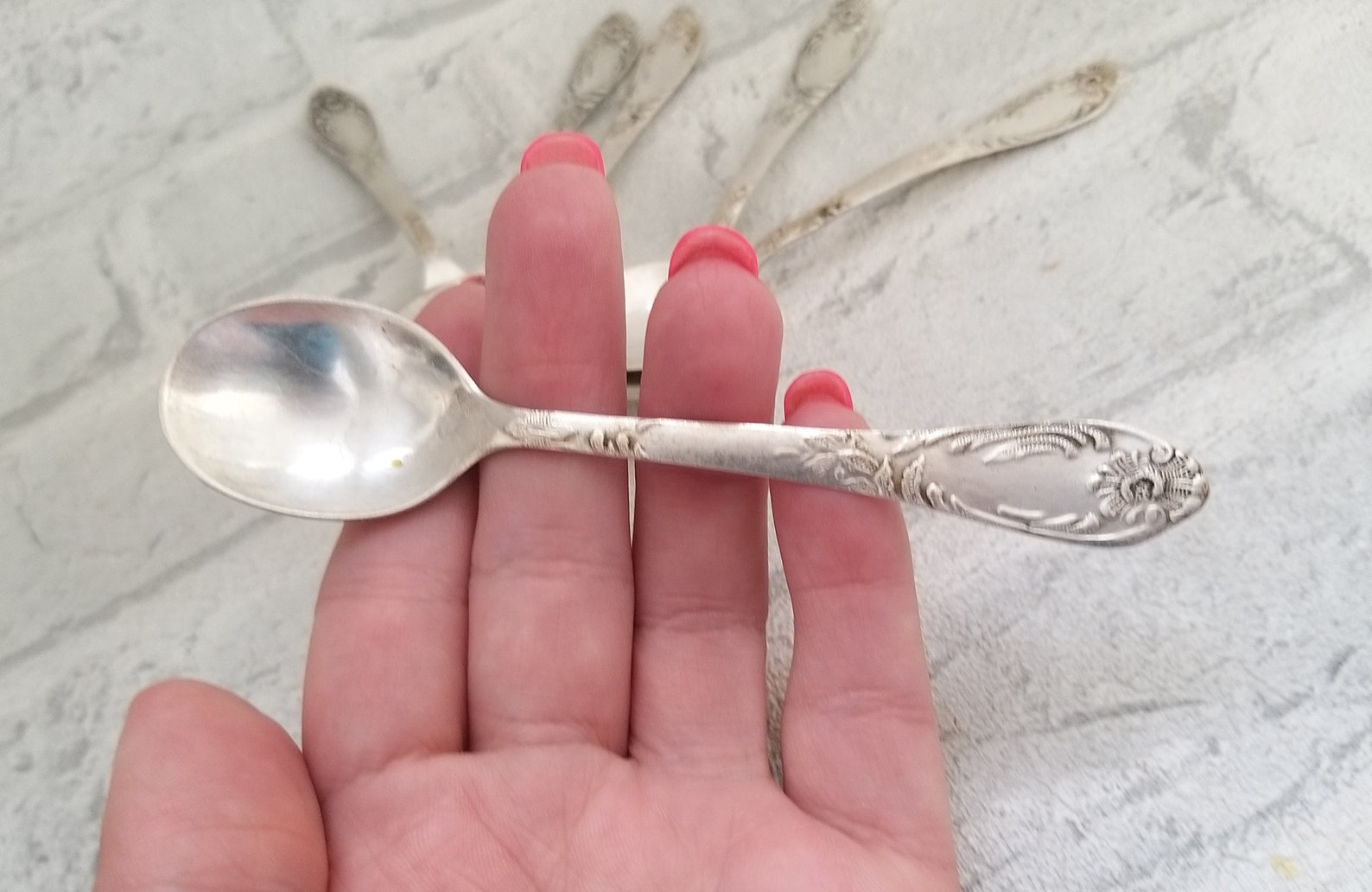 Coffee Spoons Vintage Serving Spoon German Silver Spoon Etsy