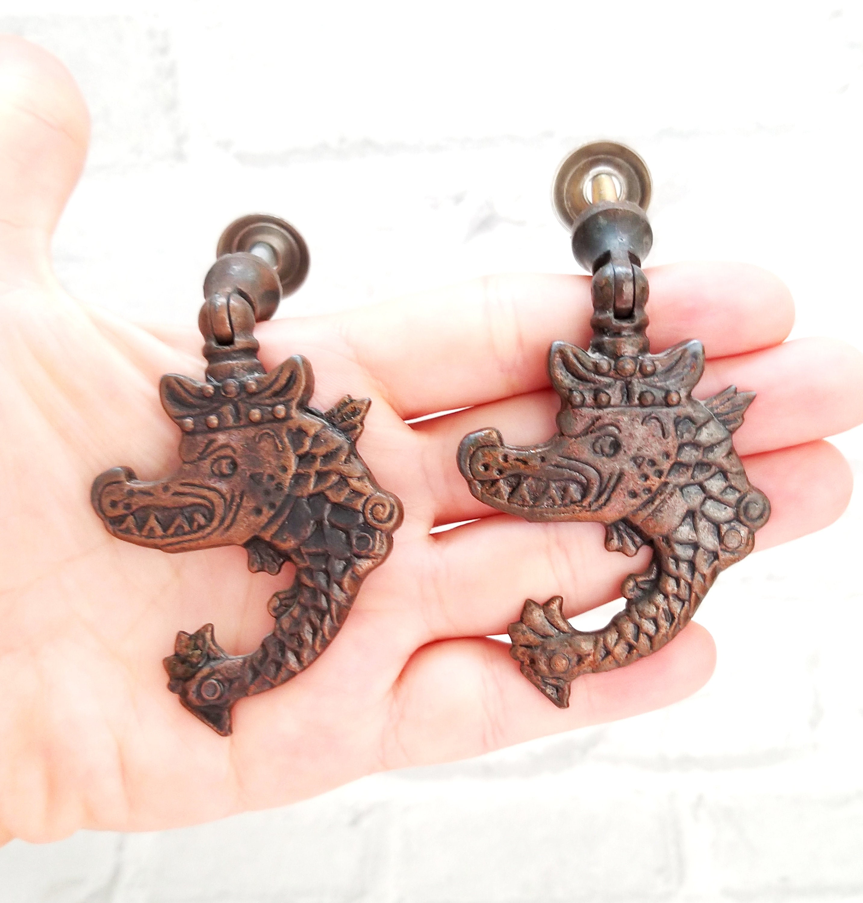 Metal Dragon Knob Drawer Knobs Drawer Pulls Etsy UK
