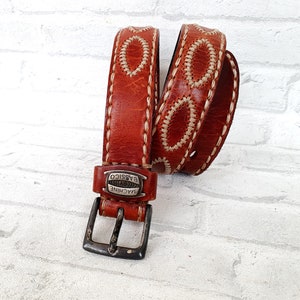 leather belt Vintage mens leather belt M Genuine leather accessories levis belt leather boho belt boho accessories image 1