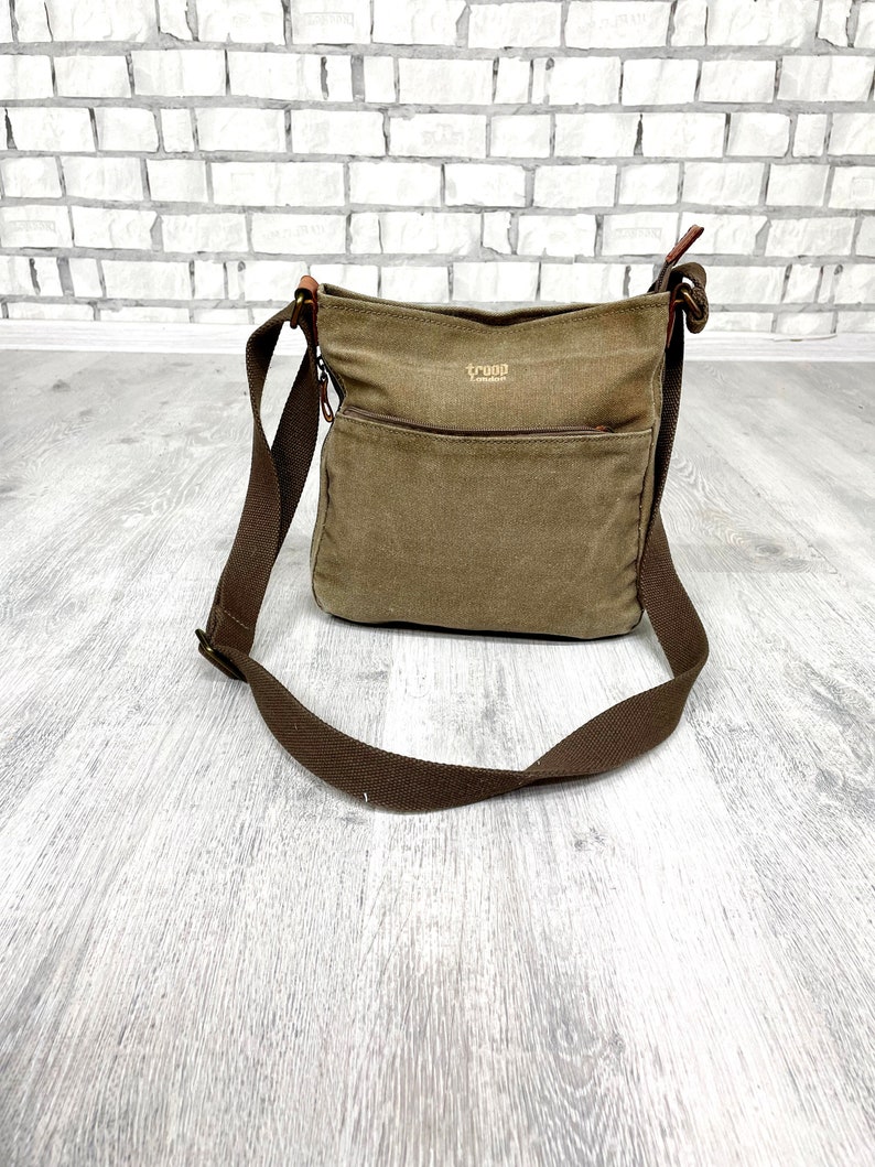 mens bag military messenger bag military bag Army Bag cotton bag Vintage Gift for him father gift khaki bag crossbody image 1