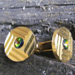 giftforHim jewelry mens cufflinks vintage Mens Jewelry wedding vintage gold jewelry gold cuff links gold image 6