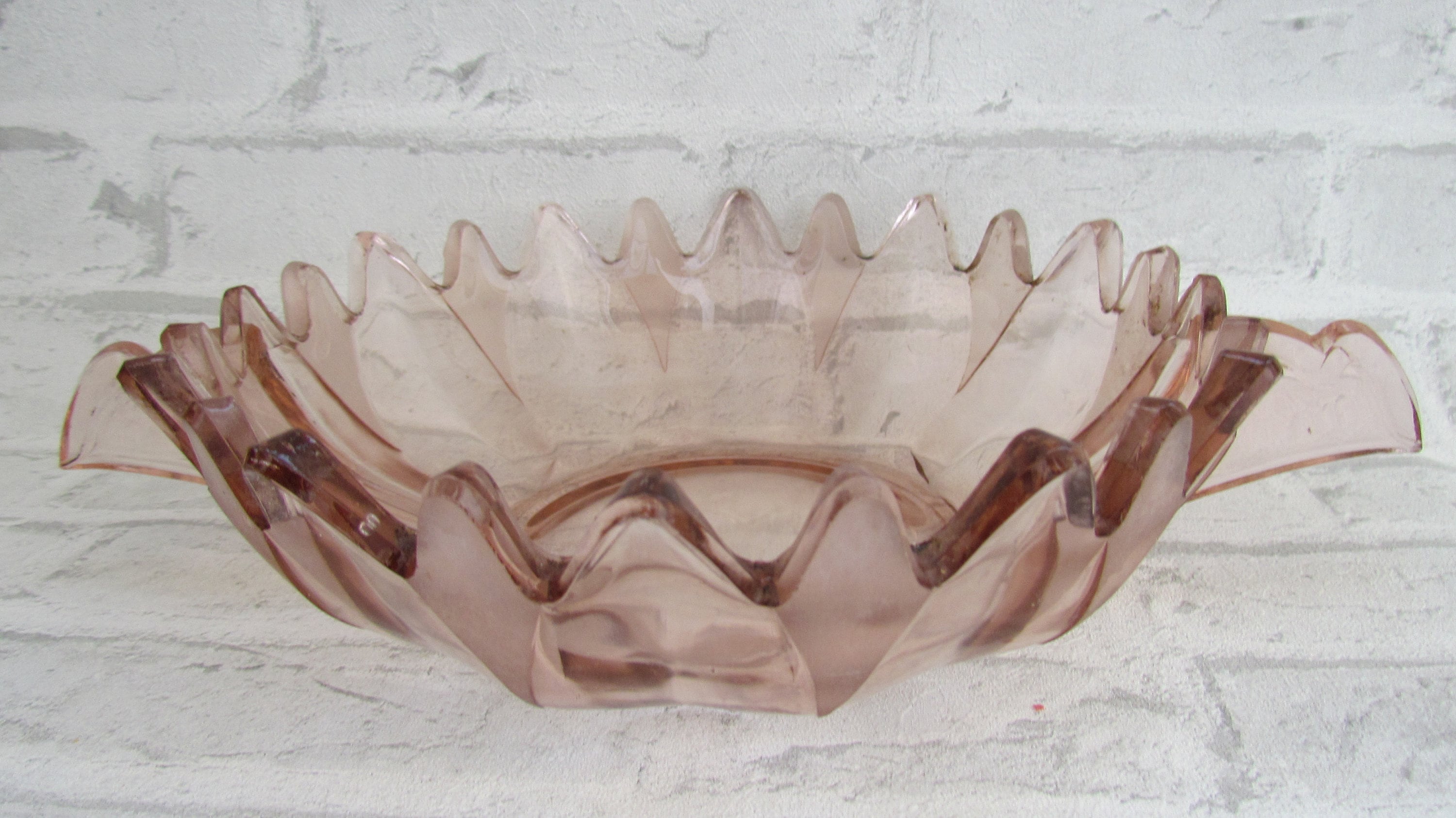 Pink Glass Dish Blush Glassware Blush Pink Glassware Serving Etsy