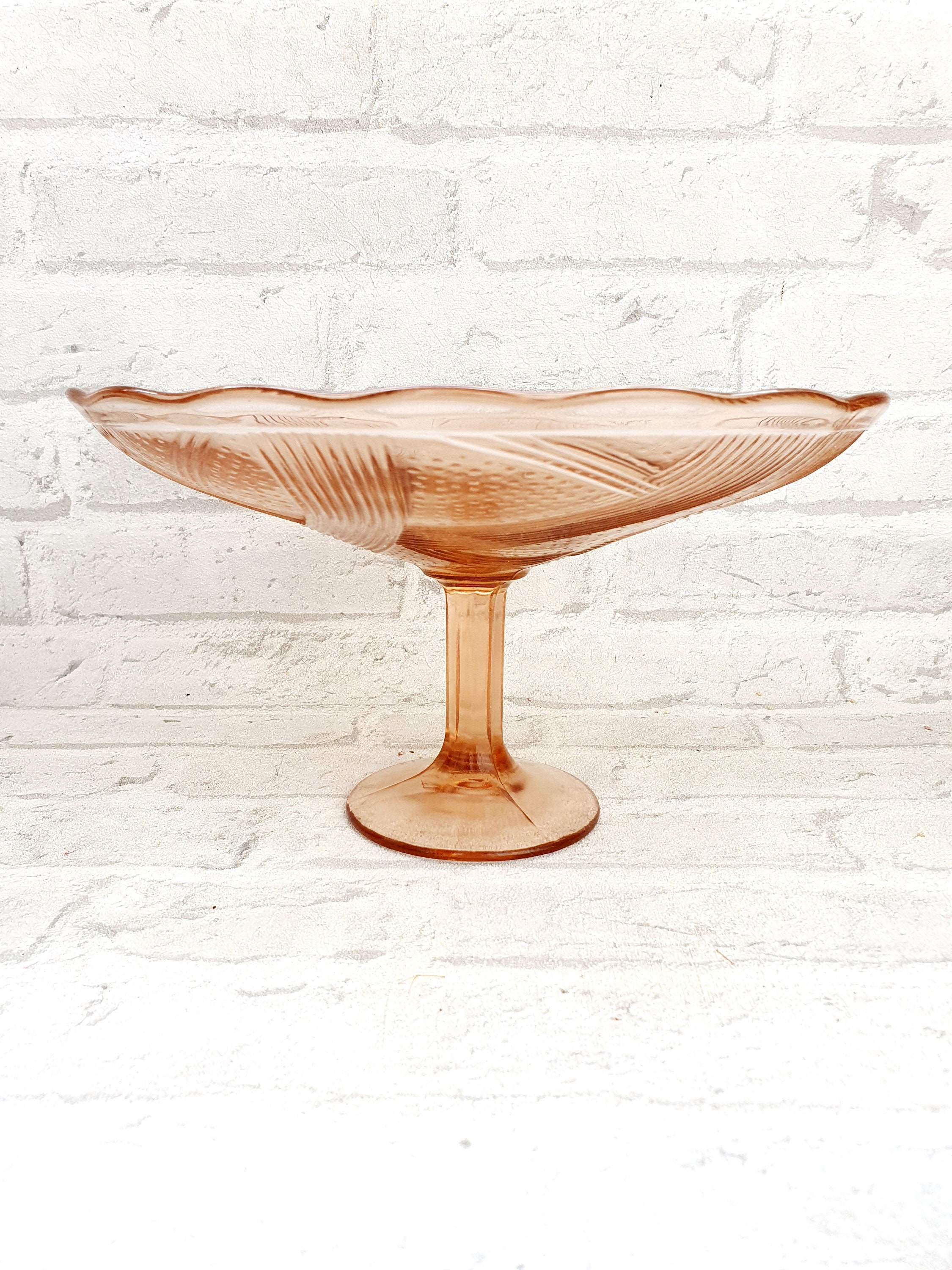 Blush Glassware Blush Pink Glassware Pink Glass Dish Vintage Etsy