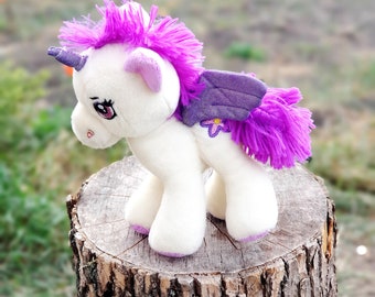 unicorn Plush toys Vintage 8"  My Little Pony collectible toy plush animals toys Children's Toy Stuffed Toy kids Toy Stuffed Animal Toy