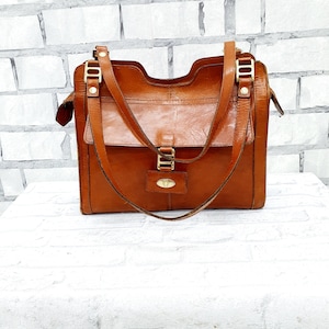 SMALL leather bag Vintage leather tote market bag tote bag womens handbag Vintage womens bag Handle Bag womens boho bag