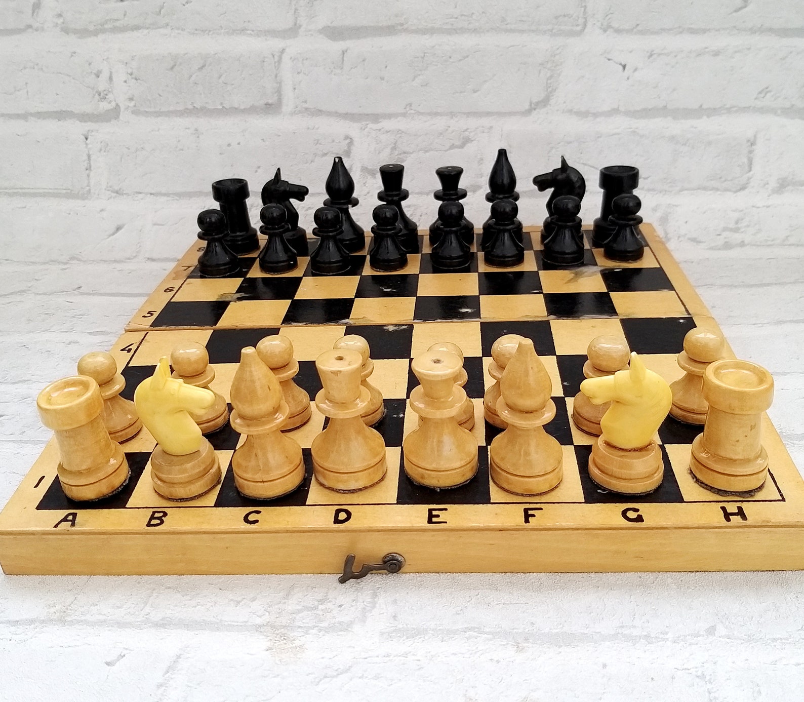 Vintage Chess Set Chess Pieces Wood Chess Vintage Chess Pieces Wooden ...