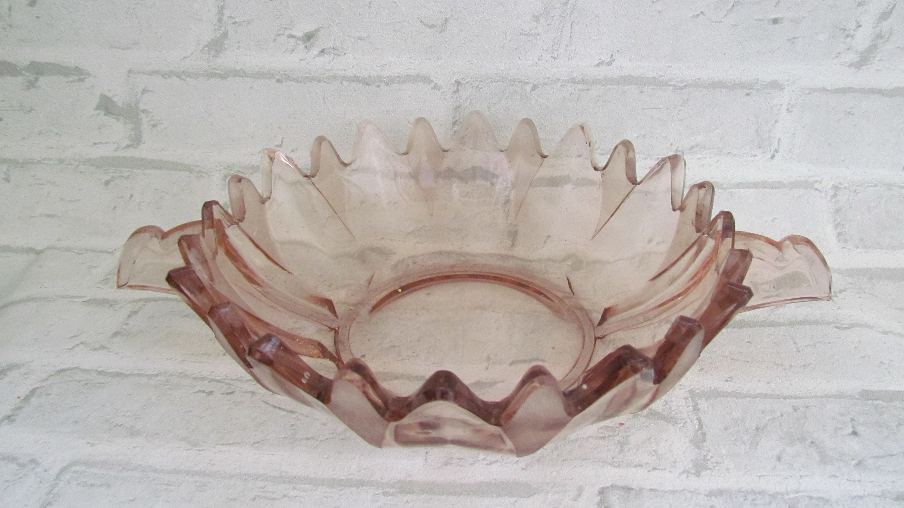 Pink Glass Dish Blush Glassware Blush Pink Glassware Serving Etsy