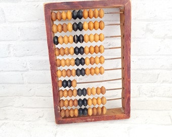 Holz Abakus Lehrer Geschenk Rustikales Wohndekor Abacus Holz Abakus Büro Dekor Old School Taschenrechner Altes Abacus Holz Kalkulator Sowjetischer Abacu