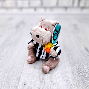 Stuffed Silenthight Hippo Plush toys Vintage Hippo toys  9&quot; collectible toy plush Childrens Toy kids Toy  Stuffed Animal Toy Baby toy