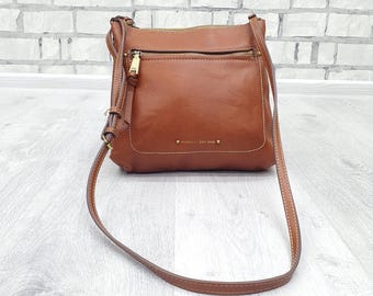 Borsa pelle donna marrone borsa con manici e tracolla vera pelle