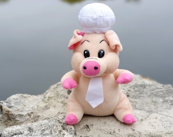 ピンクのブタのぬいぐるみ - 7.5インチのぬいぐるみ - Etsy 日本