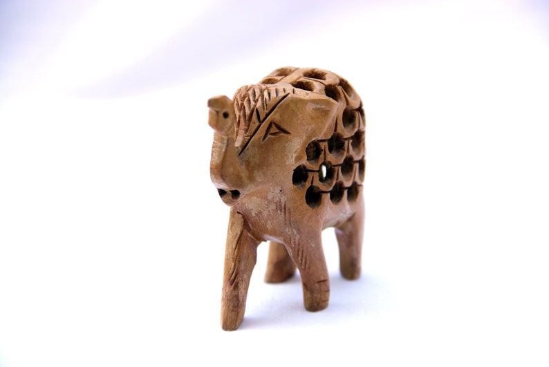 elephant decor African Elephant wood elephant statue wood statue elephant Figurine wood figurine Carved Elephant African figurine image 5