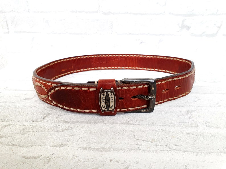 leather belt Vintage mens leather belt M Genuine leather accessories levis belt leather boho belt boho accessories image 7