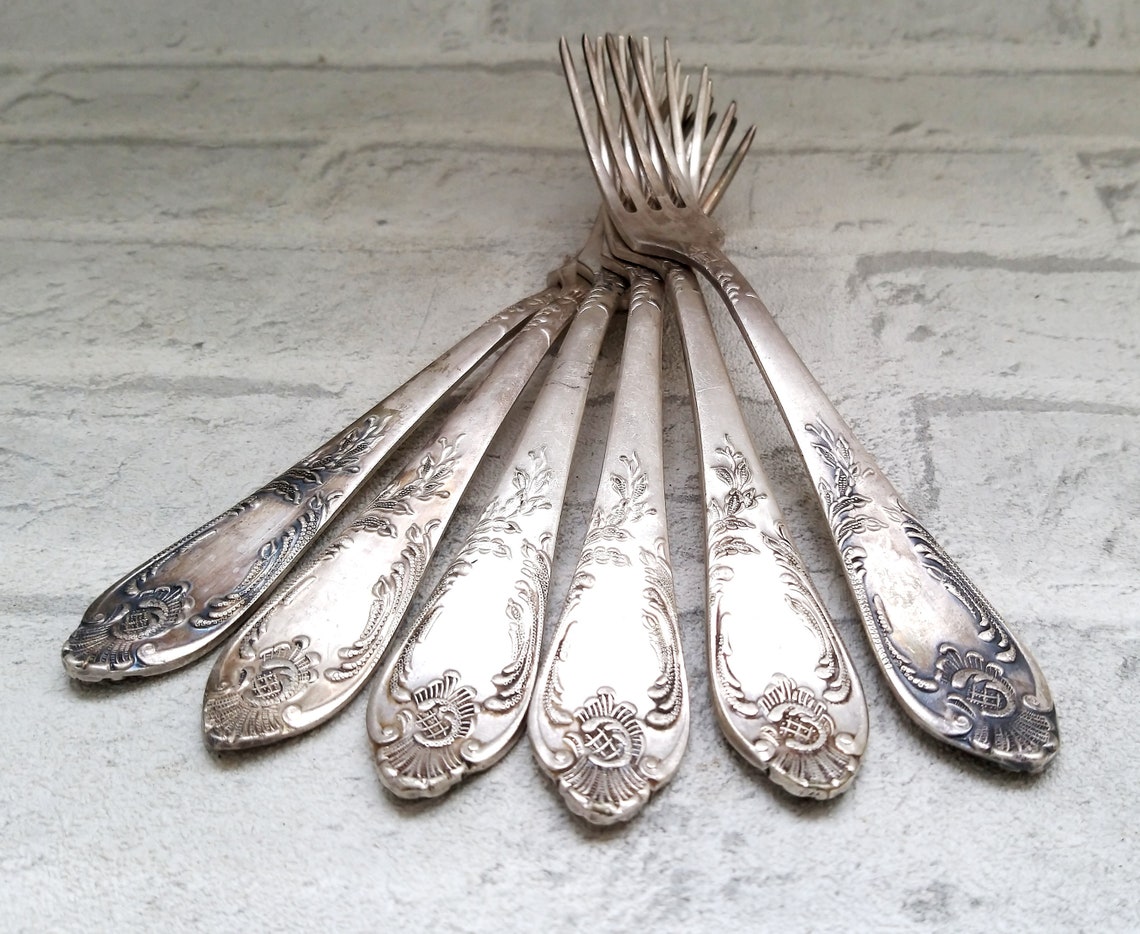 Vintage Serving Forks German Silver Forks Melchior Forks Etsy
