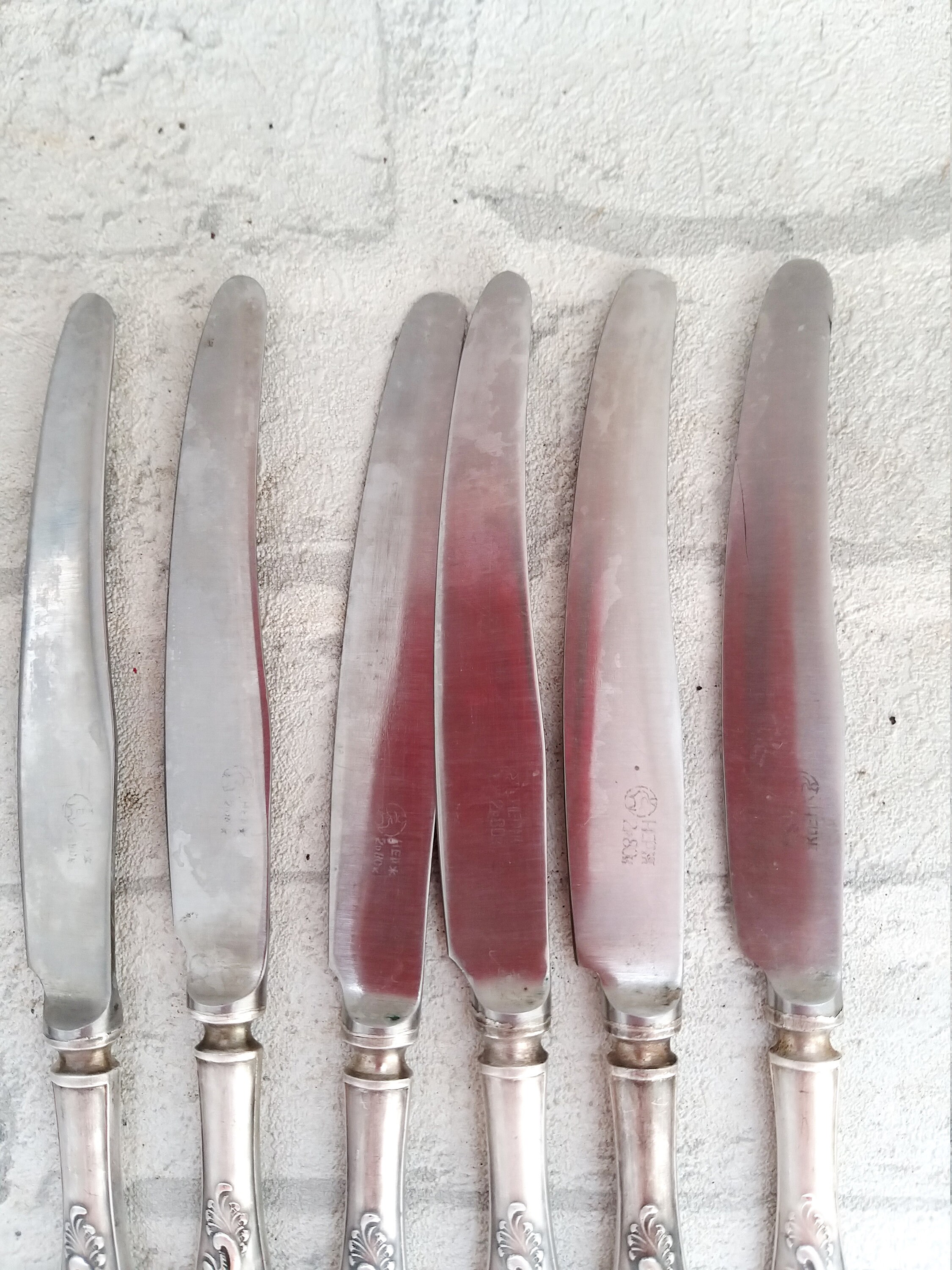 German silver knives Vintage kitchen collectibles Cutlery Etsy