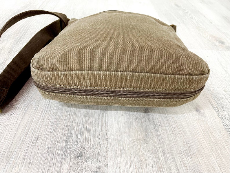 mens bag military messenger bag military bag Army Bag cotton bag Vintage Gift for him father gift khaki bag crossbody image 7