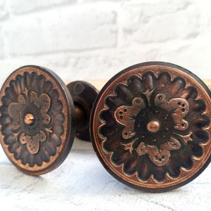 Maniglia della porta vintage in rame PortaCaccia in rame Maniglie per porte in metallo Manopola della porta in retrò Maniglia della porta in rame Maniglie della porta hardware della porta in rame Maniglia della porta Antico