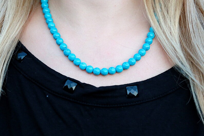 Turquoise jewelry new mother gift beaded necklace Turquoise Necklace Statement necklace Boho necklace Statement jewelry Boho jewelry Tribal