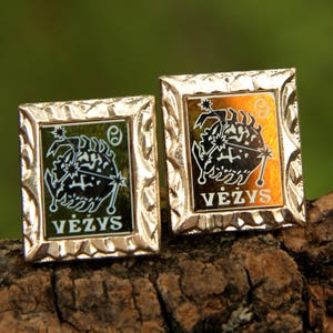 Cancer jewelry Cancer Sign Zodiac jewelry Zodiac cuff links Astrology jewelry Astrology cufflink Horoscope jewelry Horoscope cufflink Cancer image 2