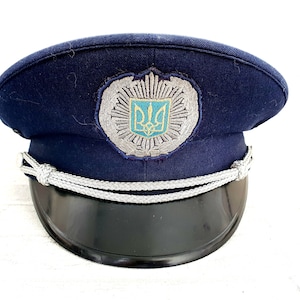 Vintage Militärmütze Militärmütze Militärmütze Offiziersmütze Vintage in Hüte Kunst Military Collection