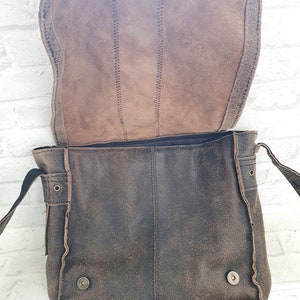 Mens Leather Bag Mens Bag Vintage crossbody Bag Mens Crossbody Bag Mens Shoulder Bag crossbody handbag saddle bag laptop bag leather satchel image 2