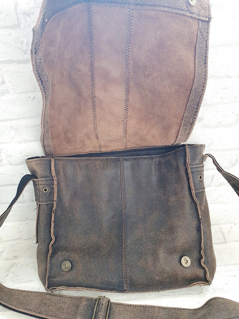 Mens Leather Bag Mens Bag Vintage crossbody Bag Mens Crossbody Bag Mens Shoulder Bag crossbody handbag saddle bag laptop bag leather satchel image 2