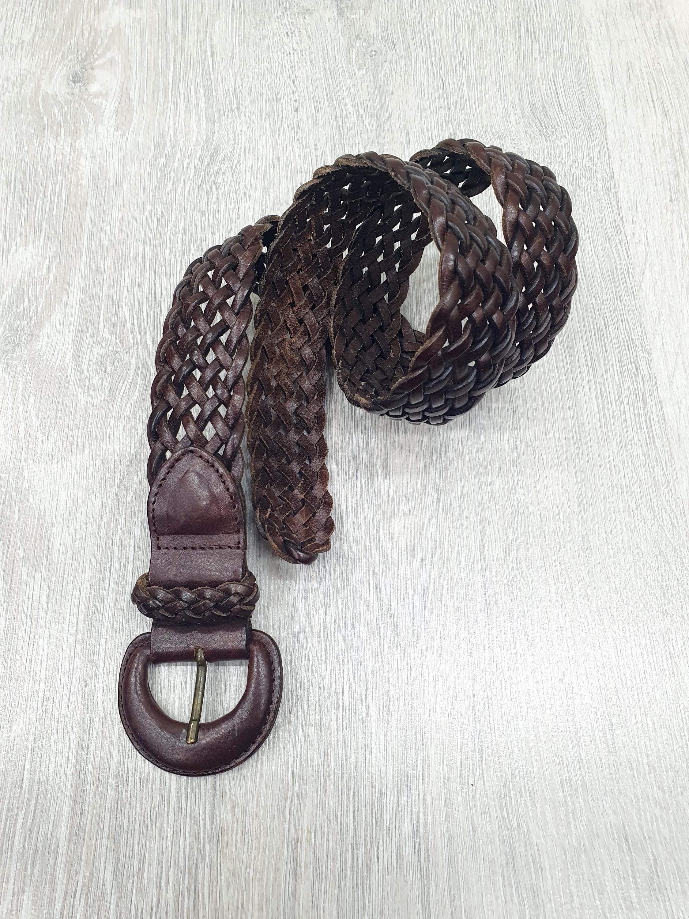 ❤️ Gorgeous Brown Leather Woven women’s Belt Braided Brown Leather Belt Women - Etsy main image 3