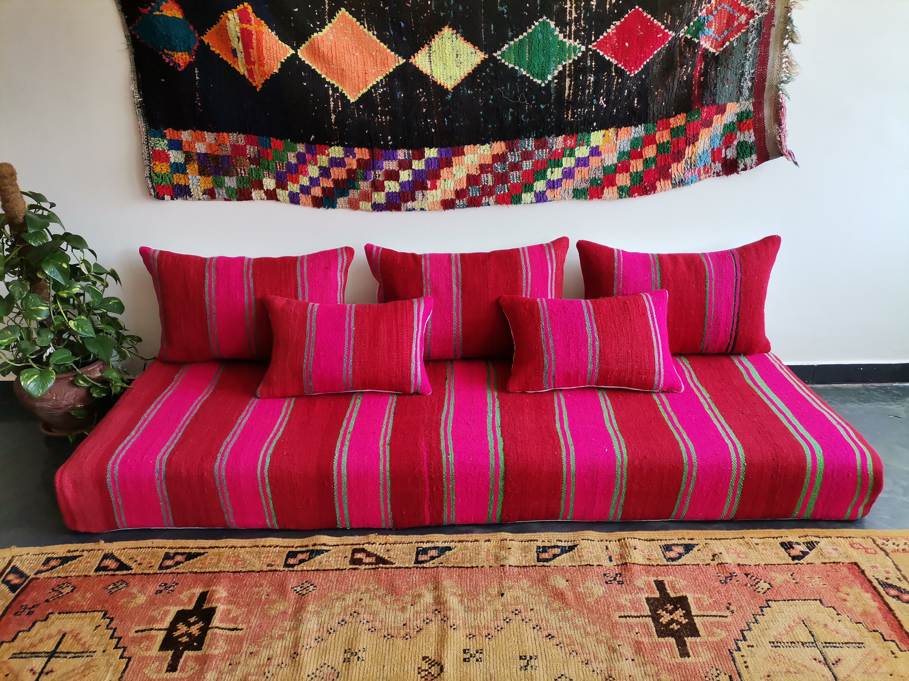 Moroccan Floor Couch 4,5,6 & 7 Ft 120/150/180/210 Cm Unstuffed